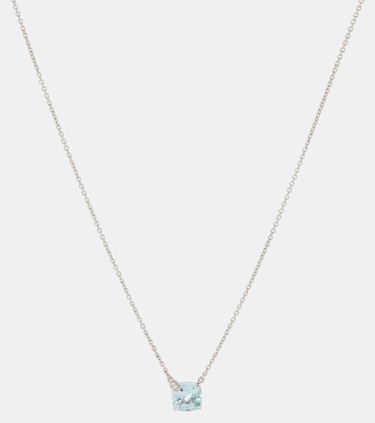 Bucherer Fine Jewellery Peekaboo 18kt white gold necklace with aquamarine and diamonds