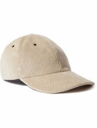 Brunello Cucinelli - Leather-Trimmed Cashmere and Silk-Blend Corduroy Baseball Cap - Neutrals