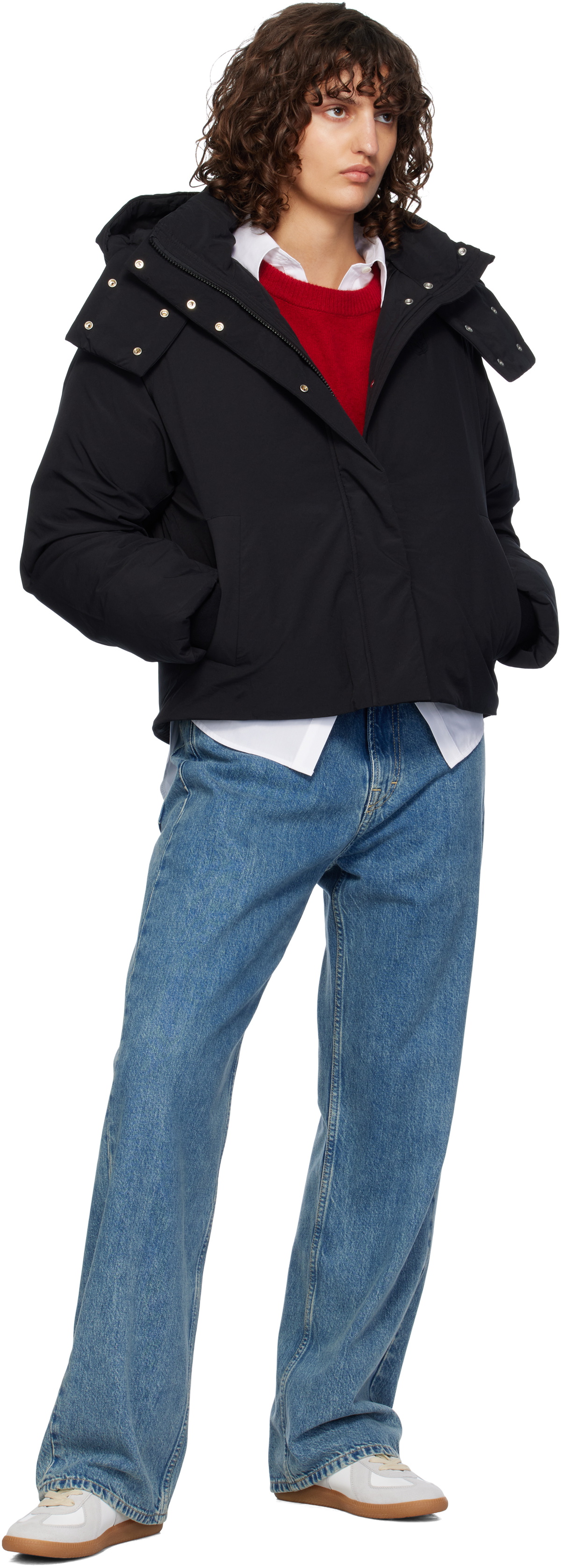 Maison Kitsuné Black Puffer Down Jacket