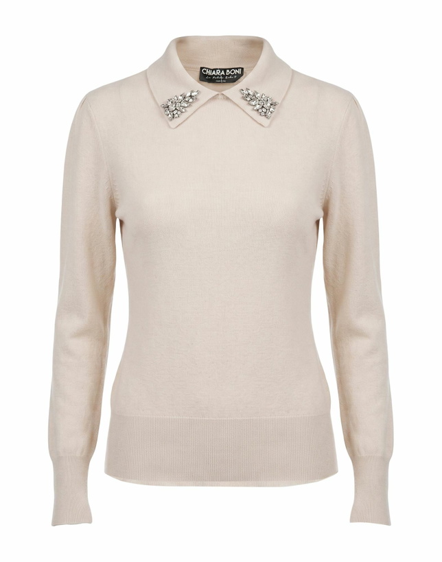 Photo: Chiara Boni La Petite Robe Womens Sweater in Light grey