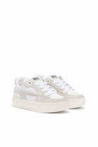 Diesel D-Ollie-Distressed sneakers in leather and suede - Sneakers Womens in White