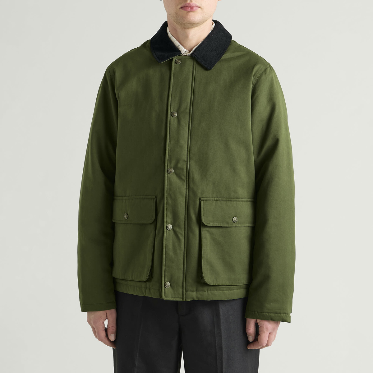Les Deux Men's Worker Jacket in Rifle Green