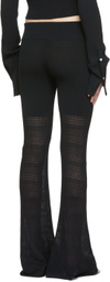 determ; Black Polyester Lounge Pants