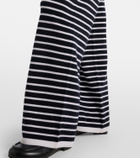 Jardin des Orangers Striped cashmere wide-leg pants