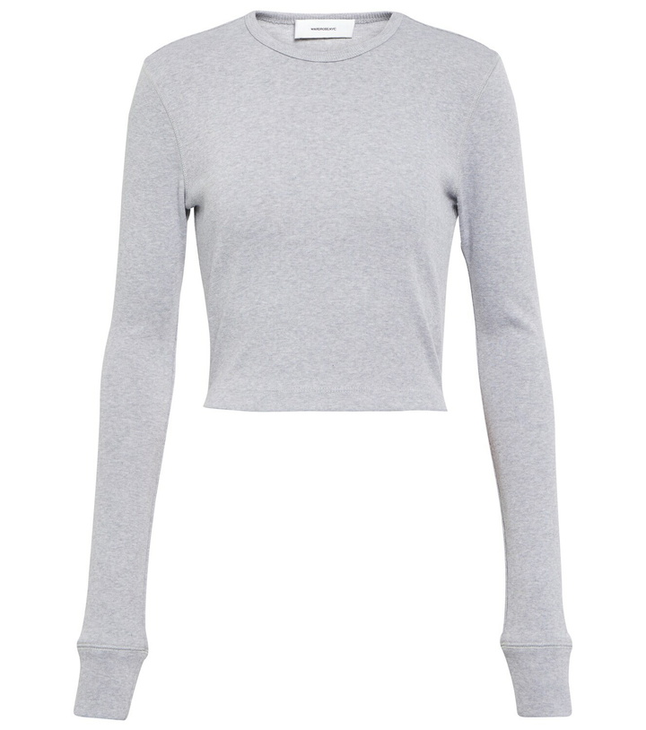 Photo: Wardrobe.NYC - x Hailey Bieber cotton-blend top