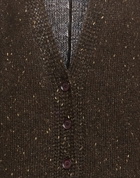 Manila Grace Womens Cardigan Dark in Brown