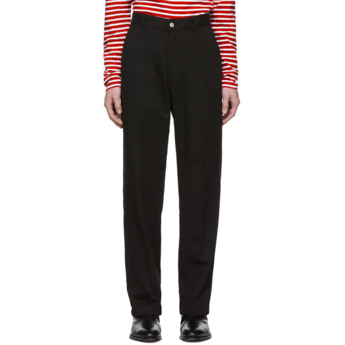 Photo: AMI Alexandre Mattiussi Black Straight-Fit Trousers