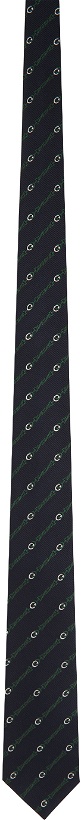 Photo: Gucci Navy & Green Silk Interlocking G Tie