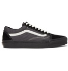 Vans - UA OG Old Skool LX Leather-Trimmed Canvas and Suede Sneakers - Black