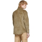 AMI Alexandre Mattiussi Beige Corduroy Oversize Shirt