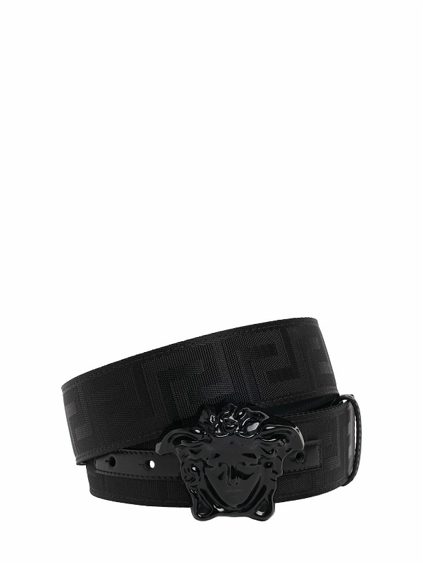 Photo: VERSACE - 4cm Medusa Tech & Leather Belt