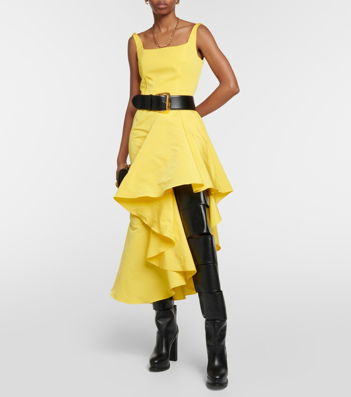 Alexander McQueen Leather platform over-the-knee boots