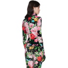 Richard Quinn Black Floral Turtleneck