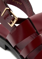 Alohas Perry Fisherman Leather Sandals Burgundy