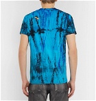 Balmain - Slim-Fit Distressed Tie-Dyed Cotton-Jersey T-Shirt - Men - Blue