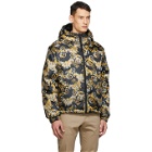 Versace Jeans Couture Reversible Black Down Baroque Puffer Jacket