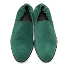 Haider Ackermann Green Gathered Babouche Loafers