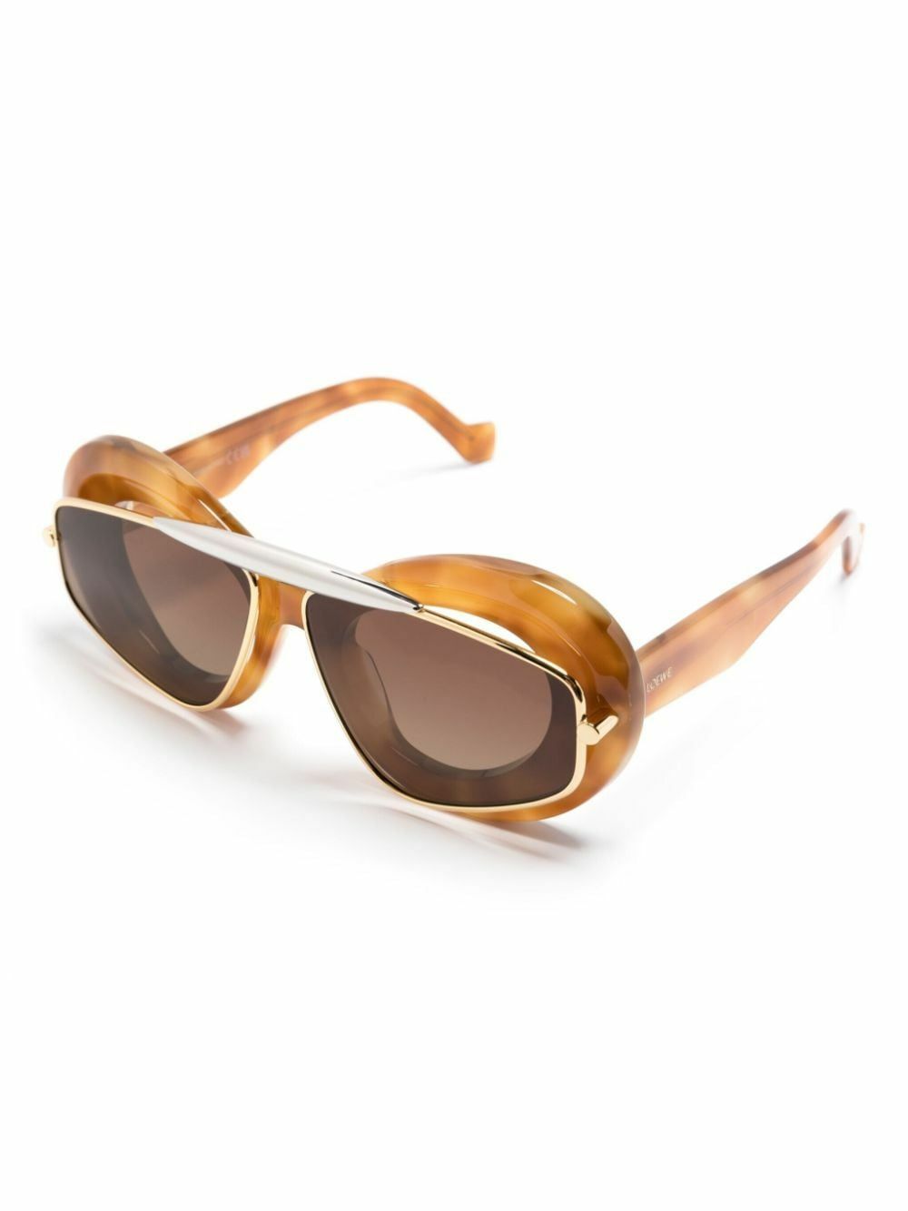 LOEWE EYEWEAR Brown Double-Frame Sunglasses