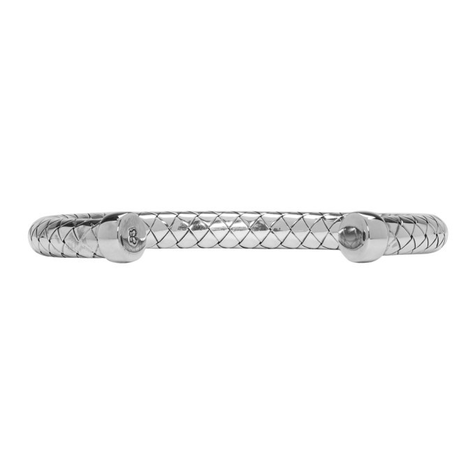 Bottega Veneta Bracelet Intrecciato 338054 Light Gray SV Sterling Silv