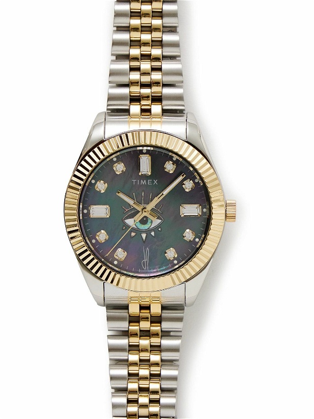Photo: Timex - Jacquie Aiche 36mm Gold- and Silver-Tone Crystal Watch