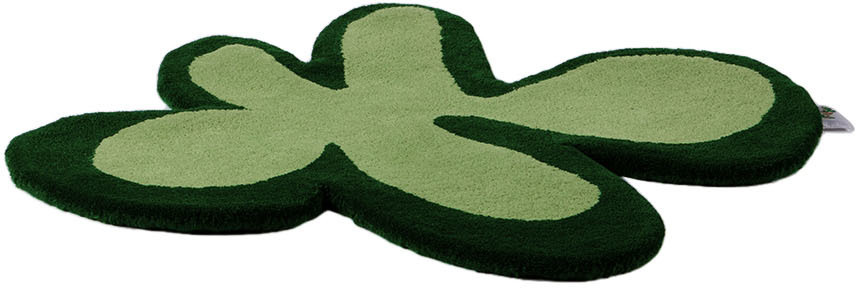 Rashelle SSENSE Exclusive Green Double Flubber Rug
