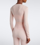 Norba Ribbed-knit wrap top
