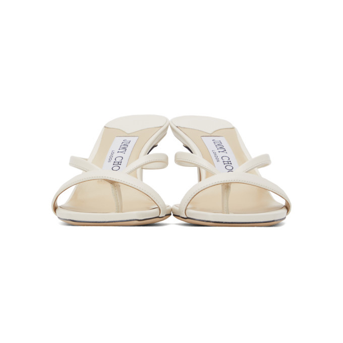 Jimmy Choo Off-White Maelie 70 Heeled Sandals