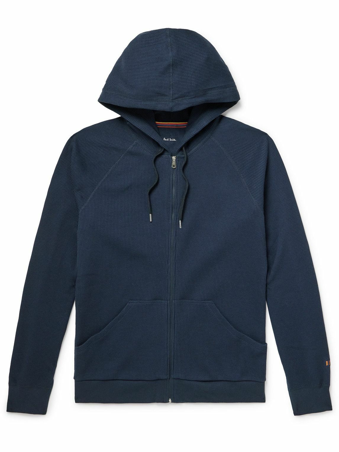 Paul Smith - Logo-Appliquéd Cotton-Jersey Zip-Up Hoodie - Blue