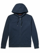 Paul Smith - Waffle-Knit Cotton-Blend Zip-Up Hoodie - Blue