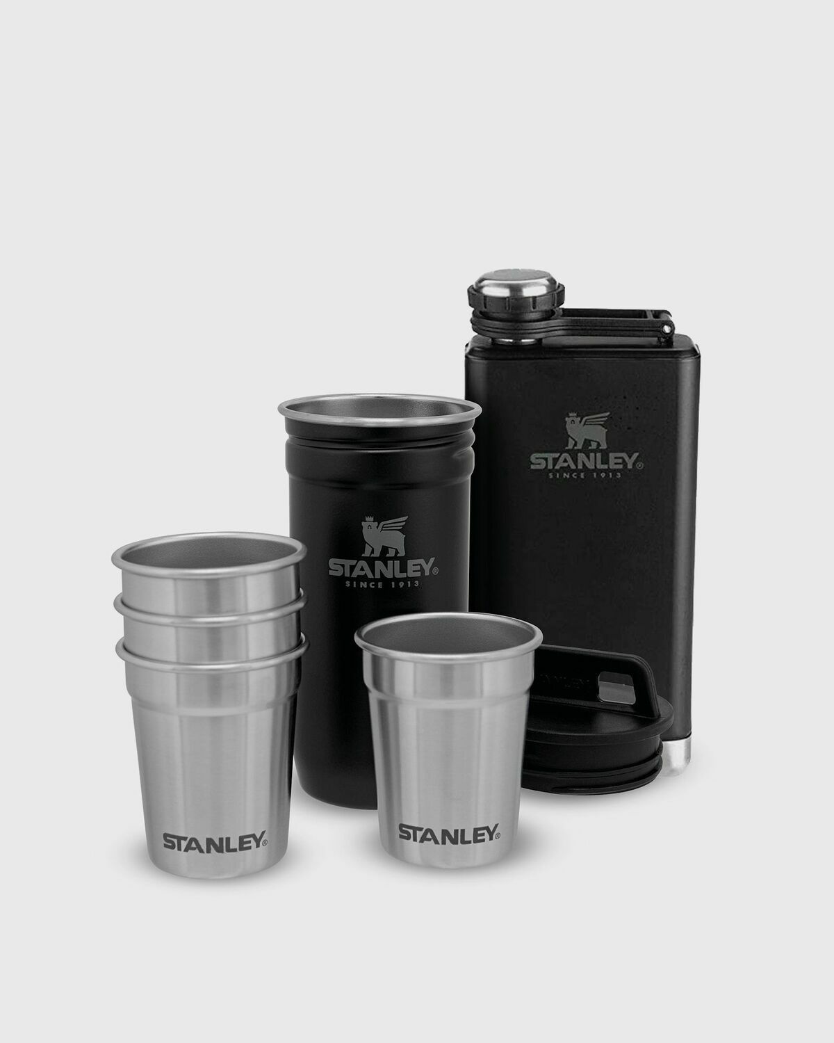 Stanley The Pre Party Shotglass + Flask Set Black Tableware
