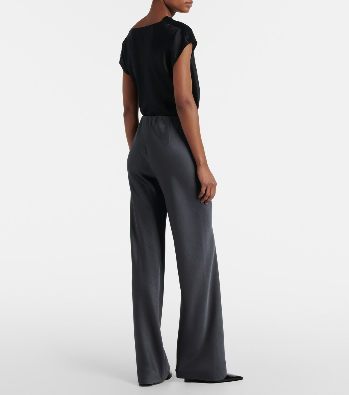 Vince High-rise satin straight pants Vince