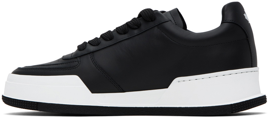 DSQUARED2: Canadian sneakers in leather with printed logo - Black