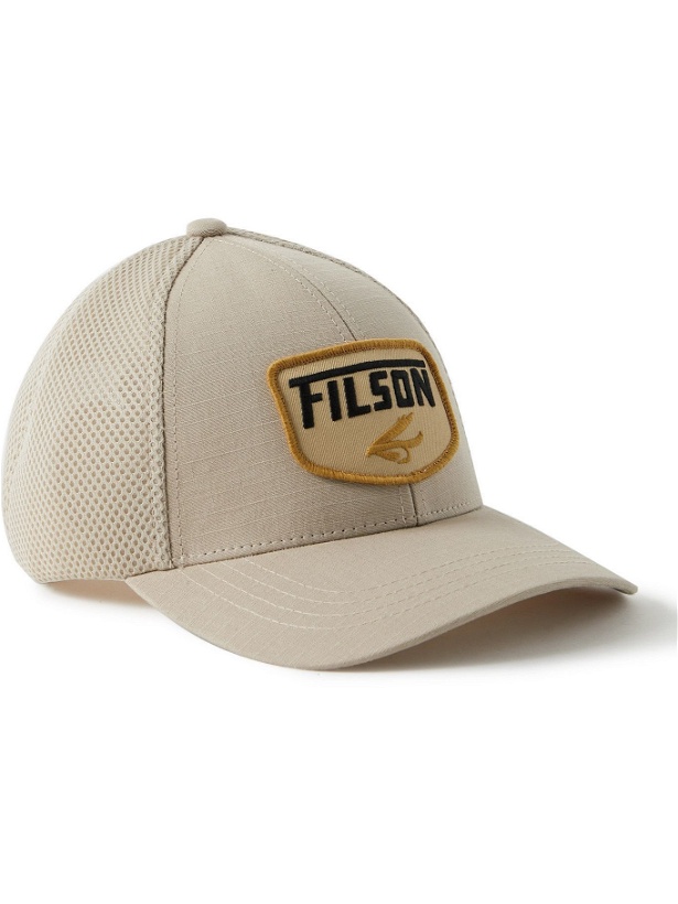 Photo: FILSON - Logger Logo-Appliquéd Mesh and Cotton-Ripstop Baseball Cap