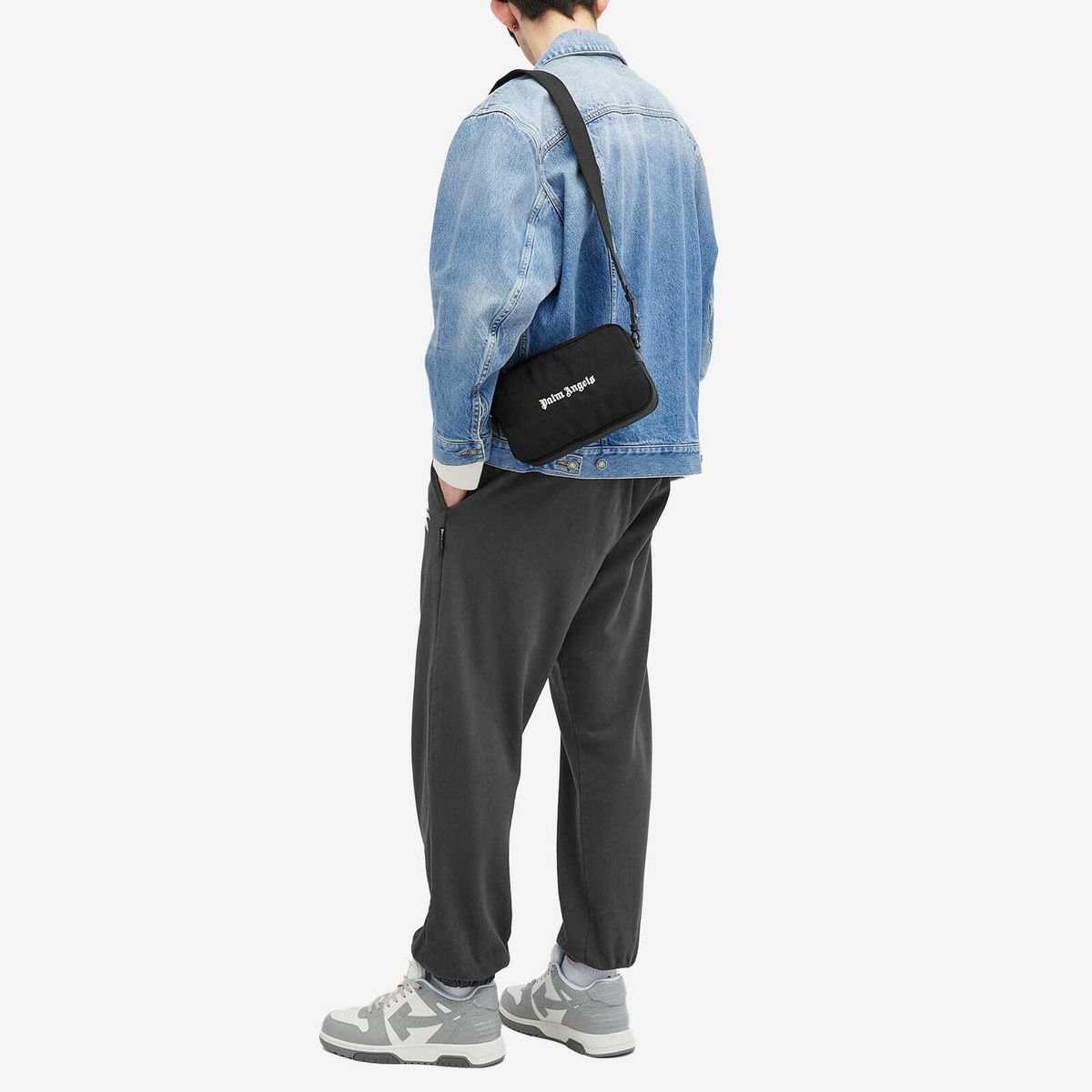 Palm Angels Men's Cordura Camera Bag in Black Palm Angels