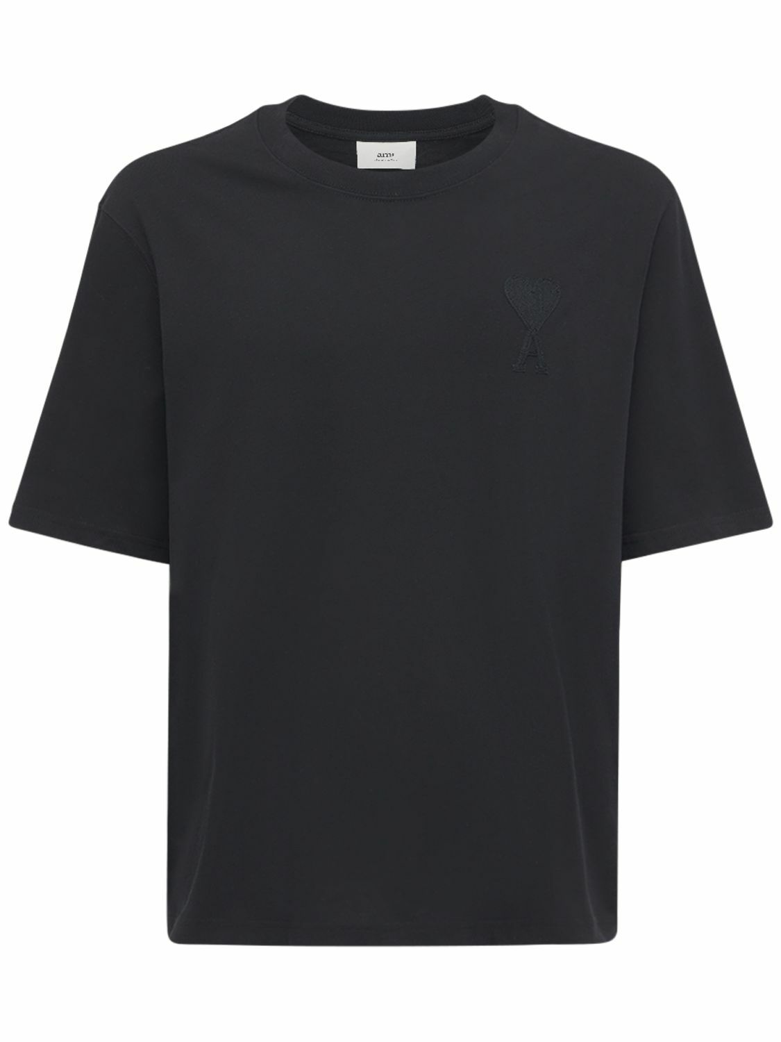 AMI PARIS - Logo Boxy Cotton Jersey T-shirt AMI