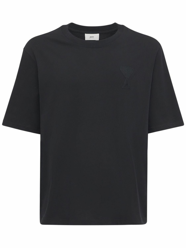 Photo: AMI PARIS - Logo Boxy Cotton Jersey T-shirt