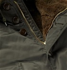 RRL - Kodiak Arctic Faux Fur-Trimmed Padded Shell Hooded Jacket - Green