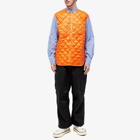 Junya Watanabe MAN Men's Broad Stripe Quilted Over shirt in White/Blue/Orange