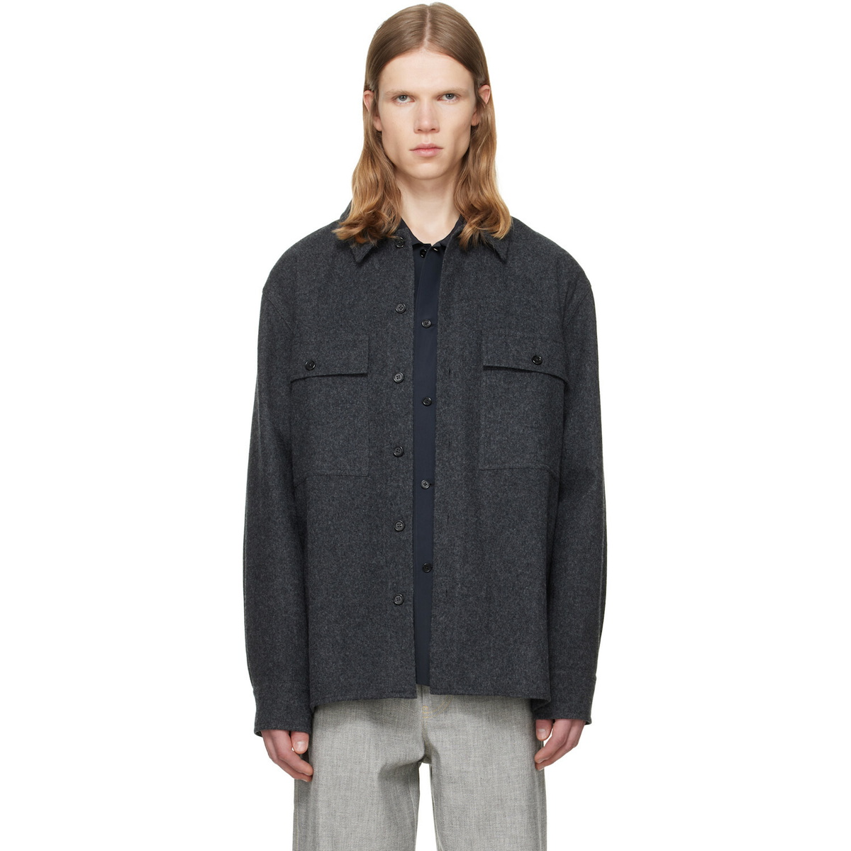 Jil Sander Gray Outer Shirt Jacket