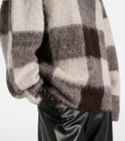 Proenza Schouler Kai checked alpaca-blend turtleneck sweater