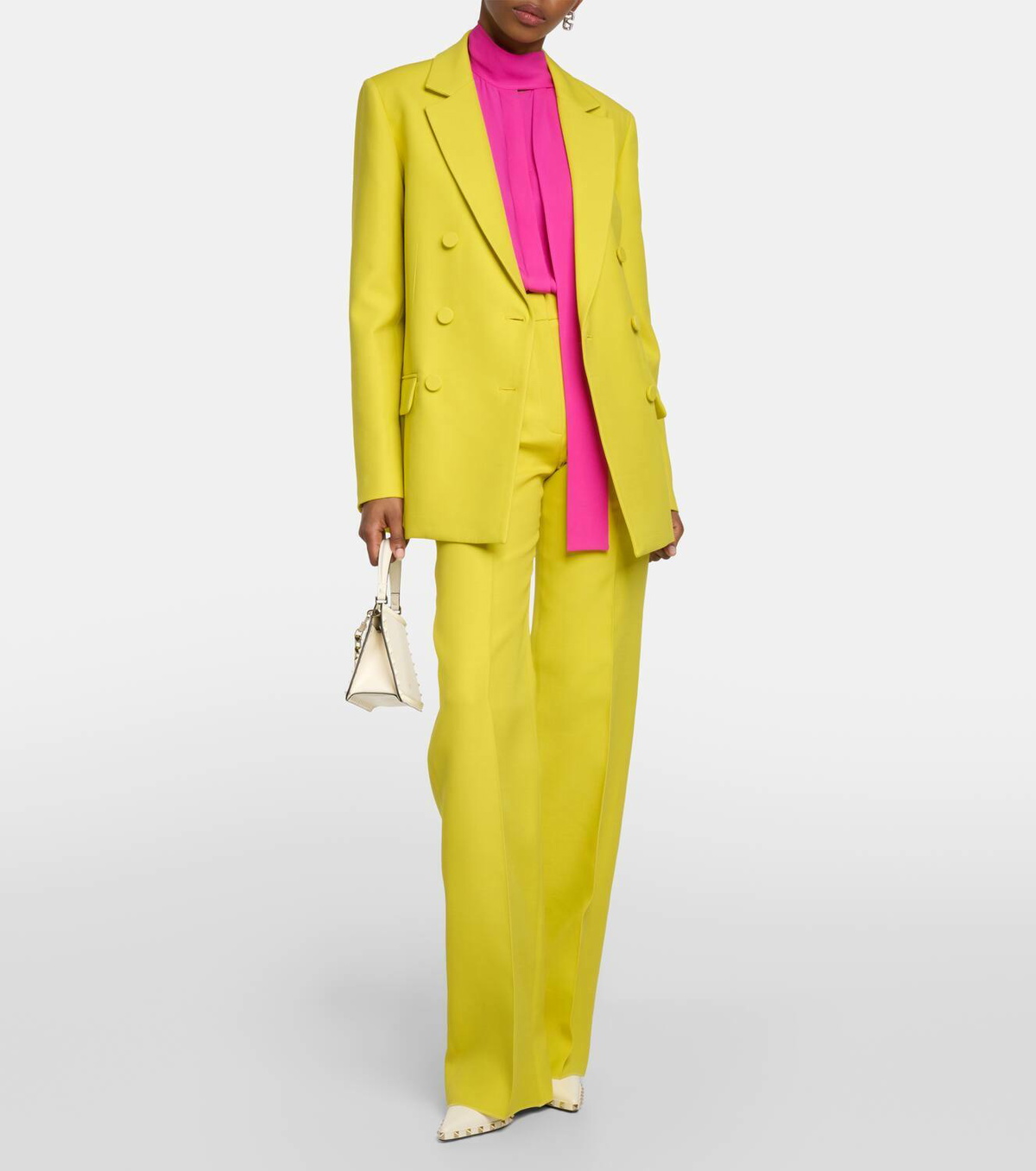 【関税込み】VALENTINO GARAVANI DOUBLE-BREASTED CREPE COUTURE Valentino Crêpe Couture double-breasted blazer Valentino