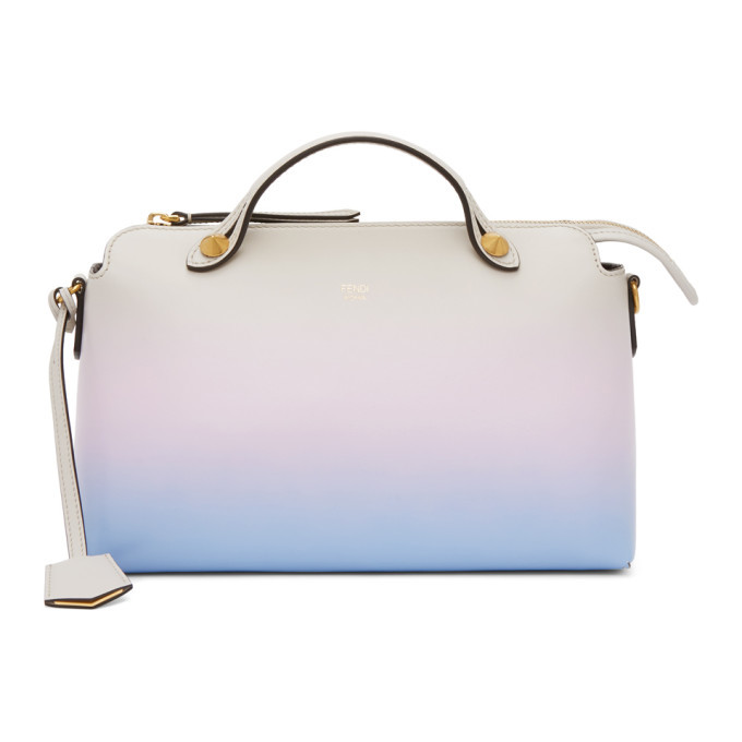 Fendi `by The Way Medium` Leather Boston Bag in Blue