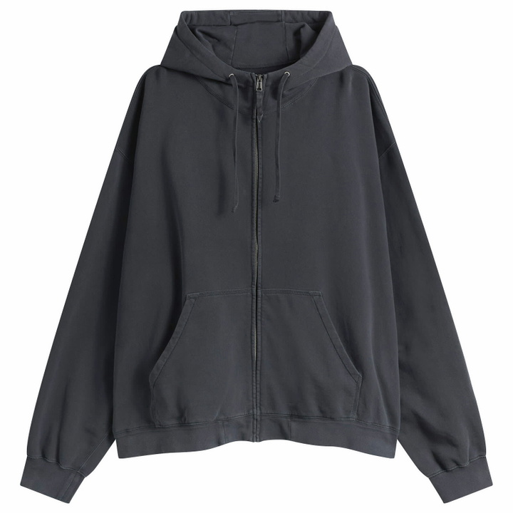 Photo: Maison Margiela Men's Numbers Oversized Zip Hoodie in Washed Black