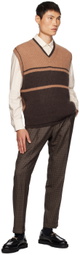Paul Smith Brown V-Neck Vest