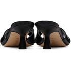 Aeyde Black Vero Leather Mule Heeled Sandals