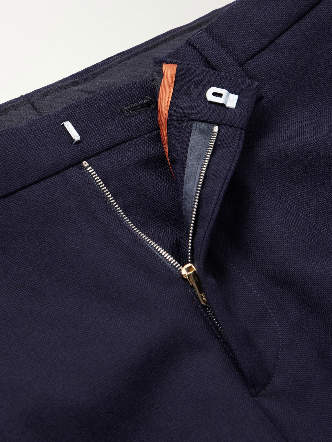 Paul Smith - Tapered Wool-Hopsack Suit Trousers - Blue