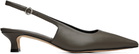 Aeyde Gray Catrina Slingback Heels