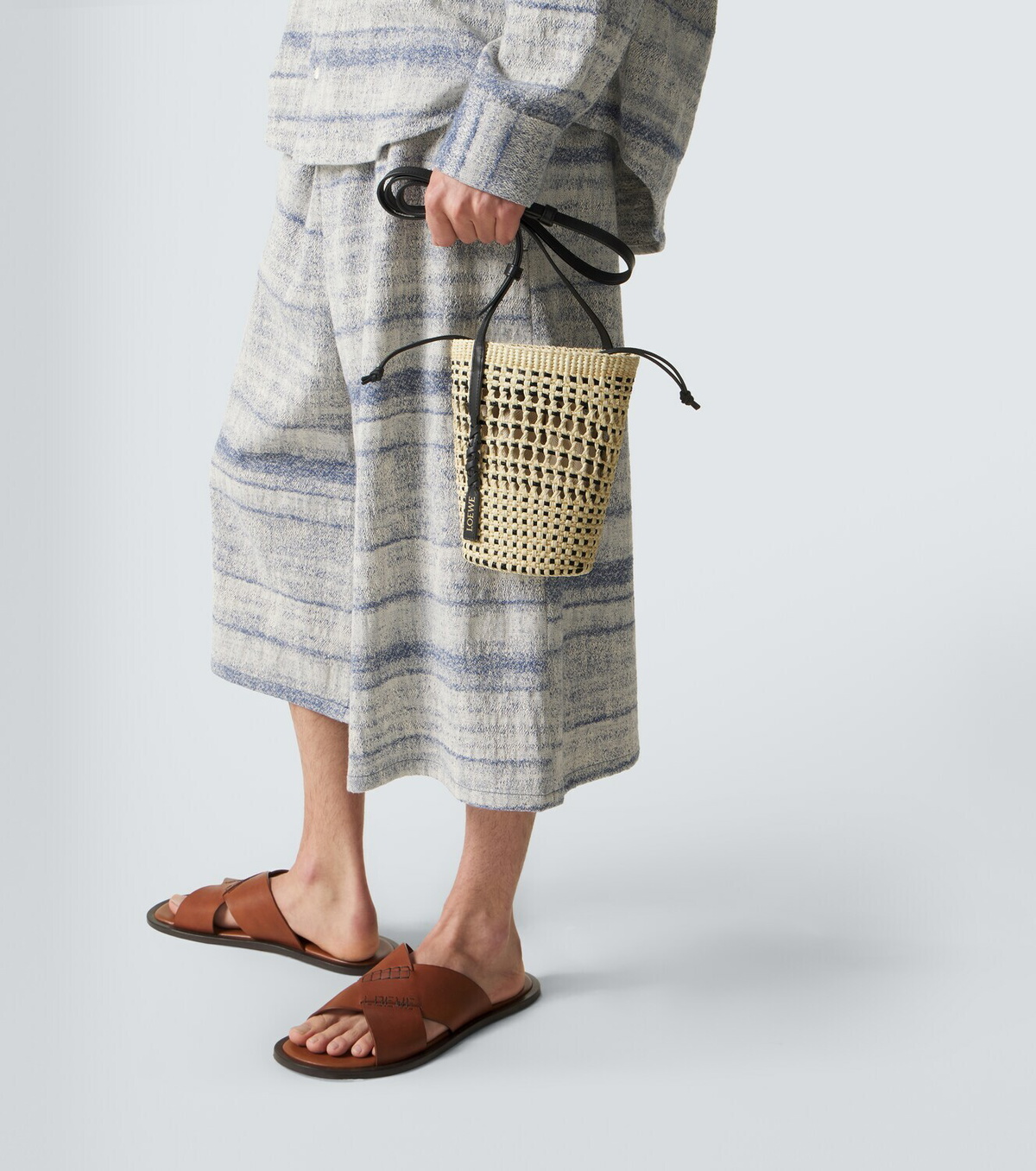 Loewe Paula's Ibiza leather-trimmed shoulder bag