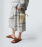 Loewe Paula's Ibiza leather-trimmed shoulder bag