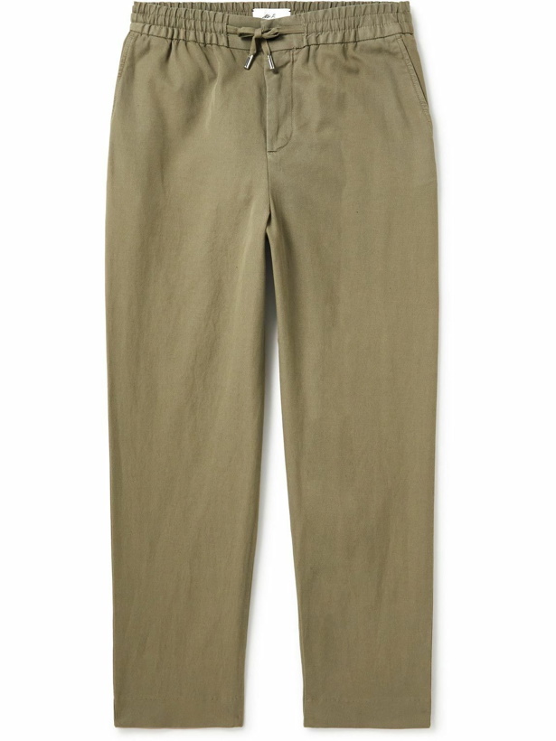 Photo: Mr P. - Cotton and Linen-Blend Twill Drawstring Trousers - Brown